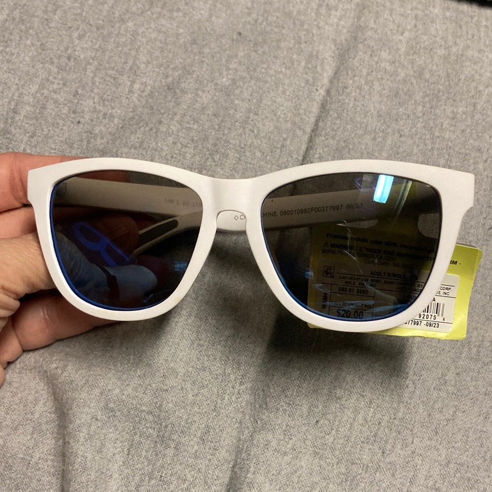 All in Motion White Sunglasses